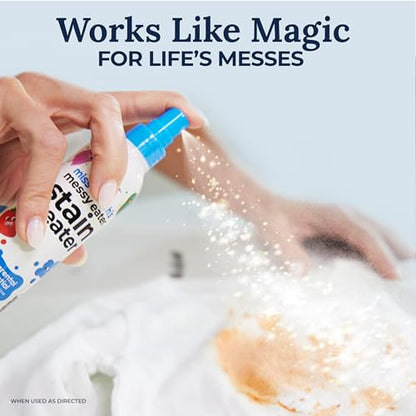 Miss Mouth's Messy Eater Stain Treater Spray - 4oz 2 Pack Stain Remover - Newborn & Baby Essentials - No Dry Cleaning Food, Grease, Coffee Off Laundry, Underwear, Fabric-UPStoxs