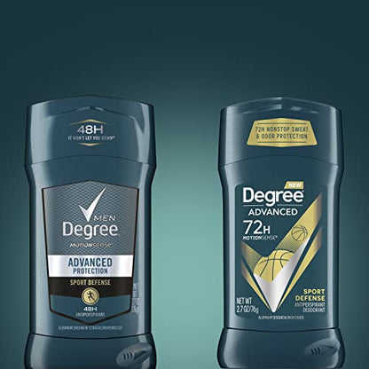 Degree Men Advanced Antiperspirant Deodorant 72-Hour Sweat and Odor Protection Sport Defense Antiperspirant For Men With MotionSense Technology 2.7 oz 4 Count-UPStoxs