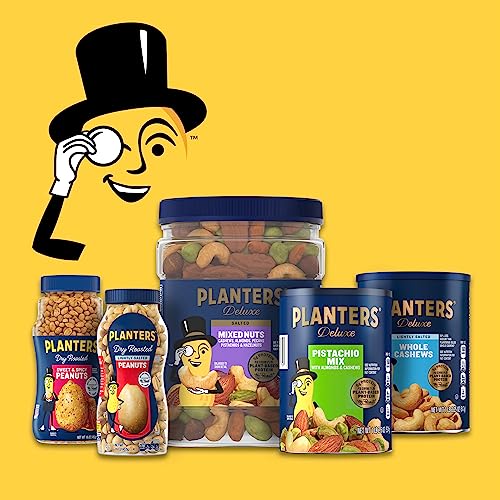 PLANTERS Salted Cocktail Peanuts, Party Snack, Plant-Based Protein, After School Snack, Roasted in Peanut Oil, Salted Nuts, Snack for Adults, Flavored with Sea Salt, Bulk Nuts, Kosher, 2.19lb (2 lb, 30z = 35 oz) Jar-UPStoxs