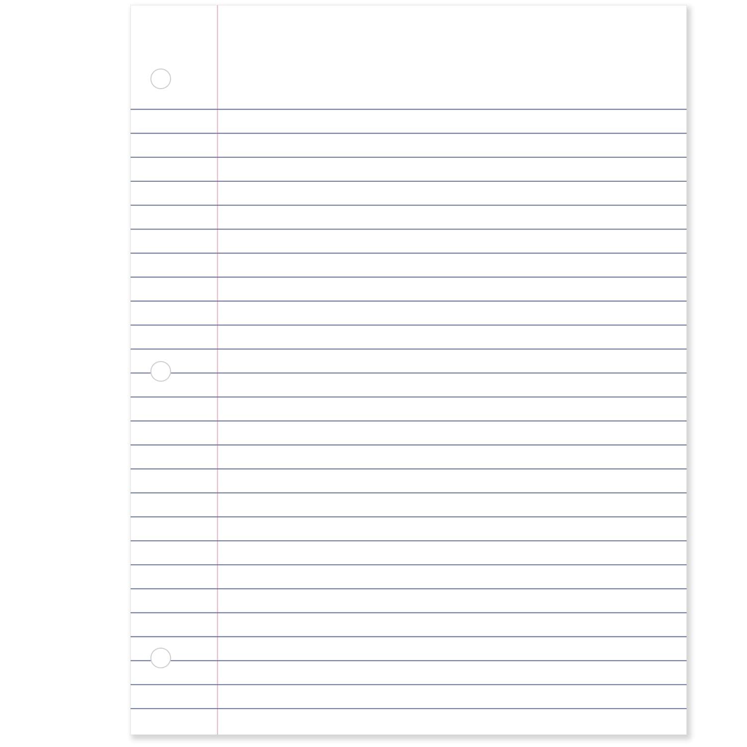 Mead Loose Leaf Paper, Notebook Paper, Wide Ruled Filler Paper, Standard, 8 x 10.5, 200 Sheets (15200) White-UPStoxs