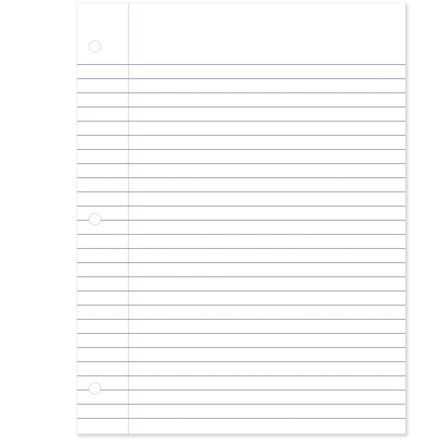 Mead Loose Leaf Paper, Filler Paper, Wide Ruled, 400 Sheets, 10-1/2" x 8", 3 Hole Punched, 1 Pack (150036-ECM)-UPStoxs