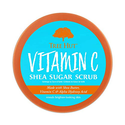 Tree Hut Vitamin C Shea Sugar Scrub, 18 oz, Ultra Hydrating and Exfoliating Scrub for Nourishing Essential Body Care-UPStoxs