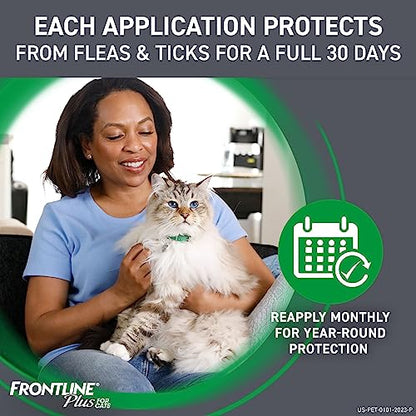 Frontline Plus Flea and Tick Treatment for Cats Over 1.5 lbs. 6 Treatments-UPStoxs