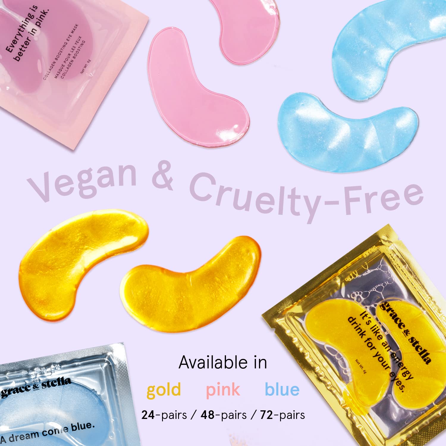 Grace & Stella Under Eye Mask (Gold, 6 Pairs) Dark Circles Under Eye Treatment, Puffy Eyes, Undereye Bags, Wrinkles - Bachelorette Party Favors, Women Gifts, Vegan, Cruelty-Free Eye Patches for Adults-UPStoxs
