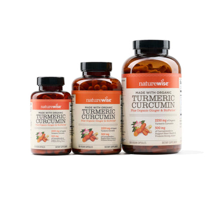 NatureWise Curcumin Turmeric 2250mg | 95% Curcuminoids & BioPerine Black Pepper Extract | Advanced Absorption for Joint Support [2 Month Supply - 180 Count]-UPStoxs