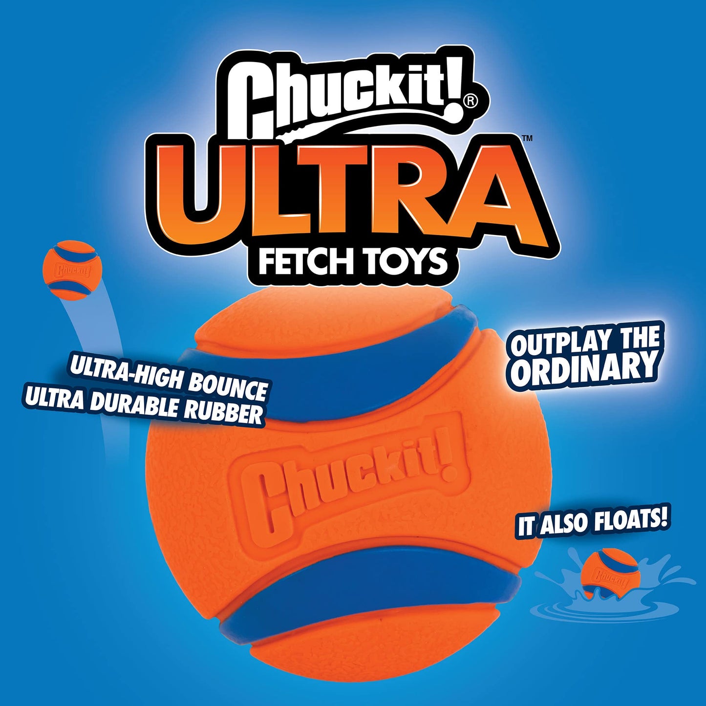 Chuckit Ultra Ball Dog Toy, Small (2 Inch Diameter), Pack of 2, for Breeds 0-20 lbs-UPStoxs