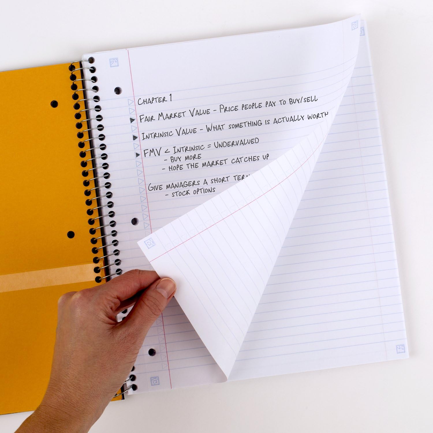 Five Star Spiral Notebook + Study App, 3 Subject, College Ruled Paper, Fights Ink Bleed, Water Resistant Cover, 8-1/2" x 11", 150 Sheets, White (72464)-UPStoxs